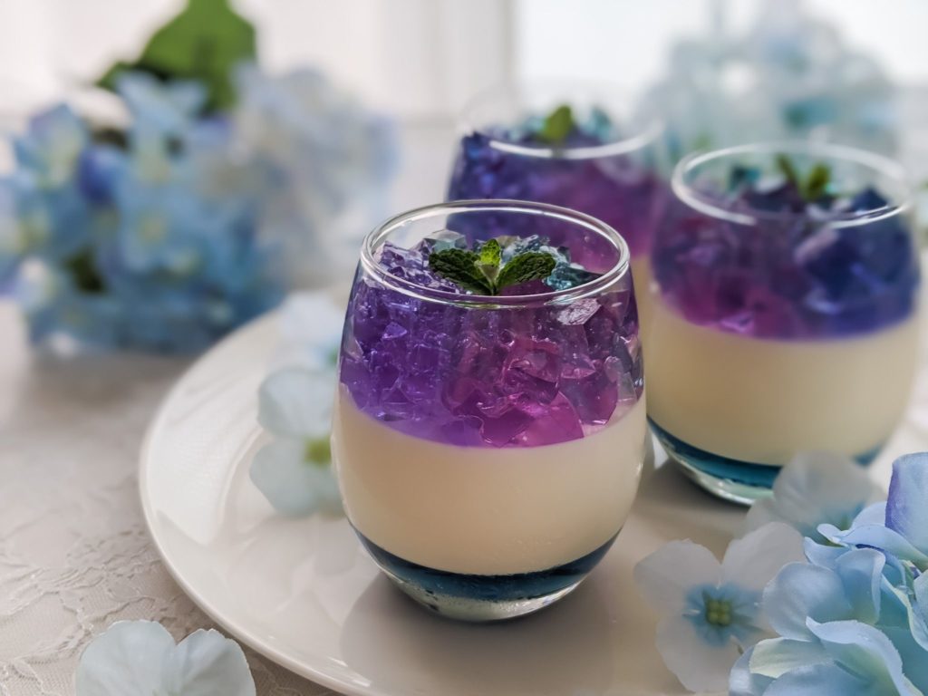 キラキラ 紫陽花ゼリー レシピあり 毎日美味しい季節のお菓子